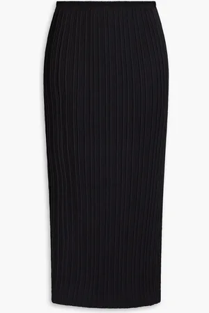 Vince Plissé-satin midi pencil skirt - - S