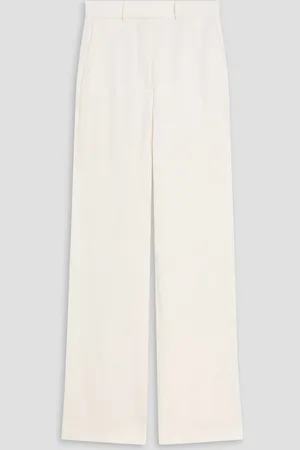 Joseph Morissey textured satin-crepe straight-leg pants - White - FR 32