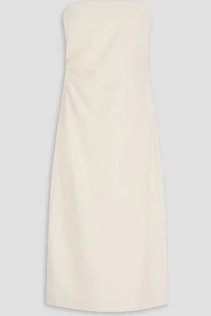 Vince Strapless crepe midi dress - White - US 4
