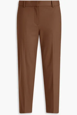 THEORY Treeca 2 cropped wool-blend slim-leg pants - - US 0