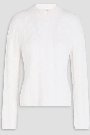 Vince Cable-knit wool-blend sweater - White - L