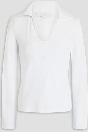 Vince Cotton and modal-blend jersey top - - L