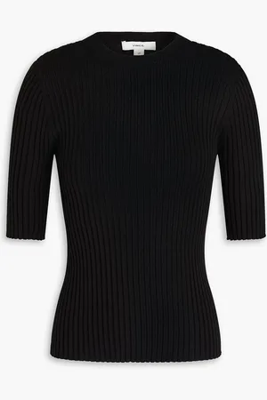 Vince Ribbed wool-blend top - - L