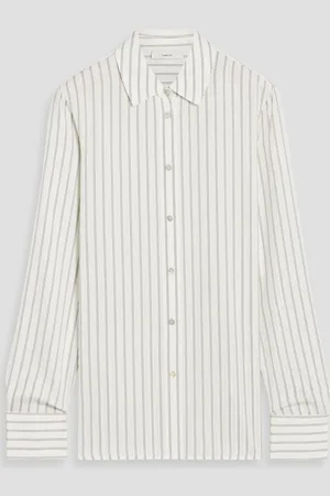 Vince Striped silk-blend shirt - - L