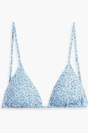 ONIA Alexa floral-print triangle bikini top - - M