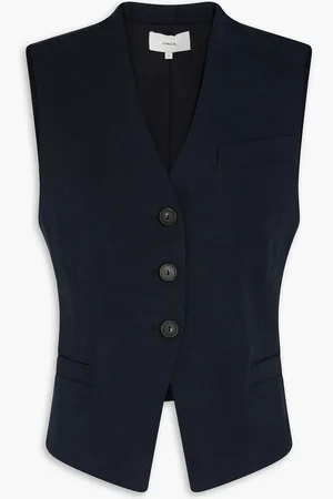 Vince Linen-blend vest - Blue - US 2