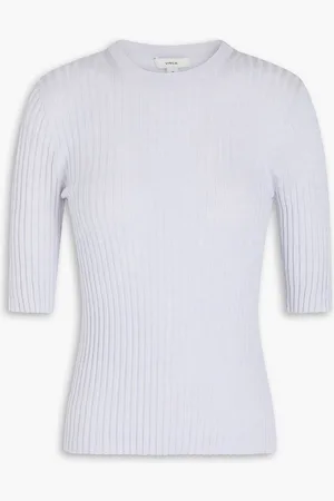 Vince Ribbed wool-blend top - Blue - XS