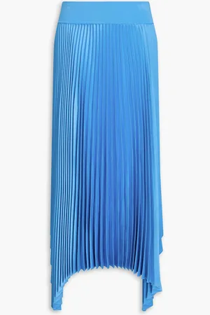 Joseph Ade pleated satin-crepe maxi skirt - Blue - FR 38