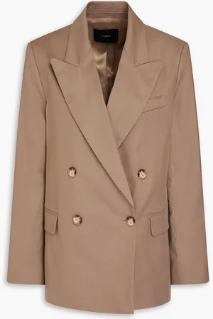 Joseph Jaden double-breasted linen-blend twill blazer - Neutral - FR 34