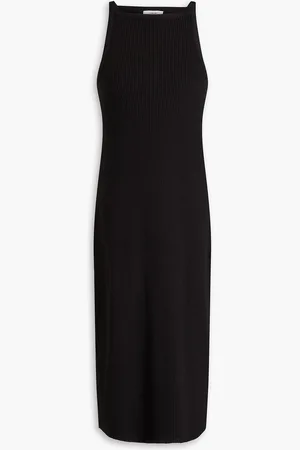 Vince Ribbed-knit midi dress - - L