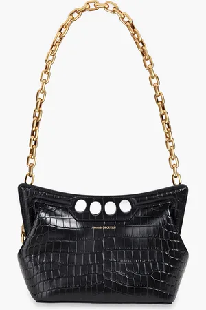 Alexander McQueen Croc-effect leather shoulder bag - - OneSize
