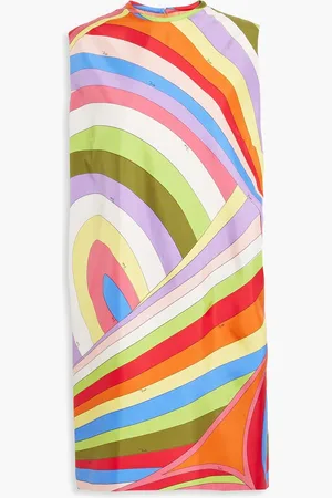 Puccini Printed silk-twill mini dress - - IT 44