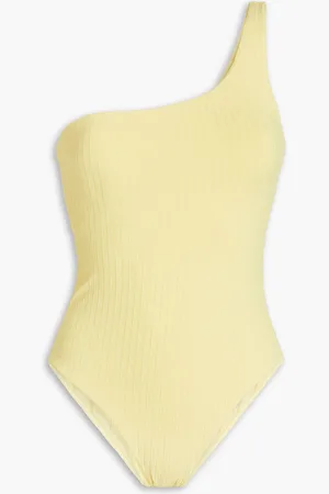 Melissa Odabash Palermo one-shoulder ribbed swimsuit - Yellow - IT 48