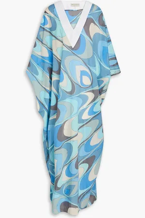 Puccini Printed cotton-mousseline kaftan - Blue - ONESIZE