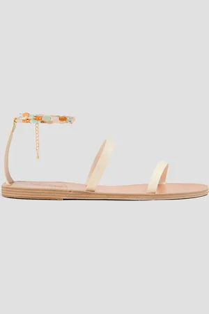 Ancient Greek Sandals Smirni embellished leather sandals - White - EU 36