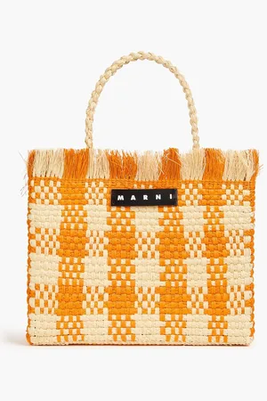 Marni Iraca checked faux raffia tote - - OneSize