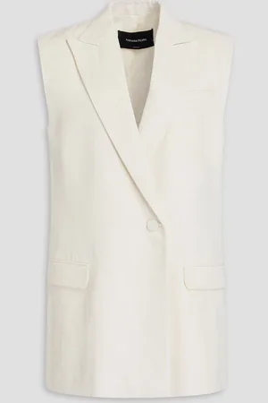 Fabiana Filippi Linen-blend vest - White - IT 42