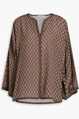By Malene Birger Plazzo printed crepe de chine blouse - - DE 44