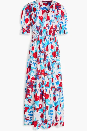 Diane von Furstenberg Avery floral-print cotton-blend poplin maxi dress - - S