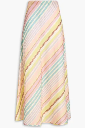 ZIMMERMANN Striped linen maxi skirt - - 1
