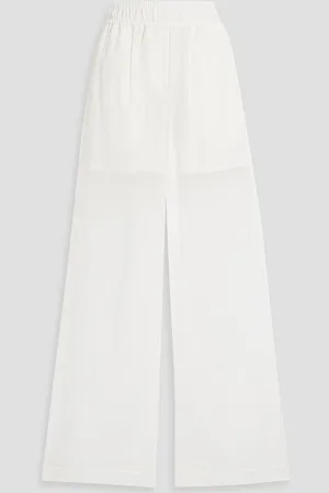 Brunello Cucinelli Cotton-organdie wide-leg pants - - IT 40