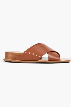 Fabiana Filippi Studded leather mules - Brown - EU 37.5