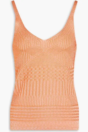Missoni Metallic crochet-knit tank - Orange - IT 38