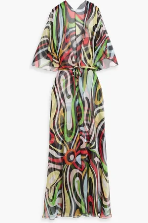 Puccini Printed silk-crepon coverup - - L