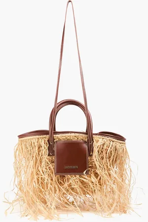 Jacquemus Le Panier Soli fringed raffia tote - Brown - OneSize