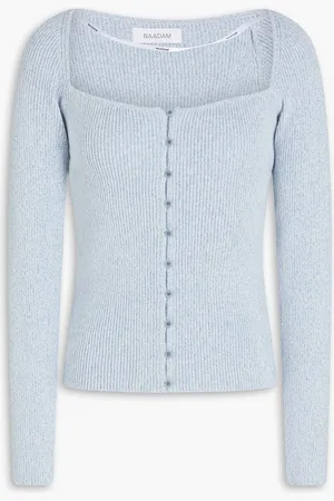 NAADAM Cotton and cashmere-blend cardigan - Blue - M