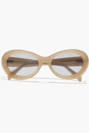 Totême Oval-frame acetate sunglasses - Neutral - OneSize
