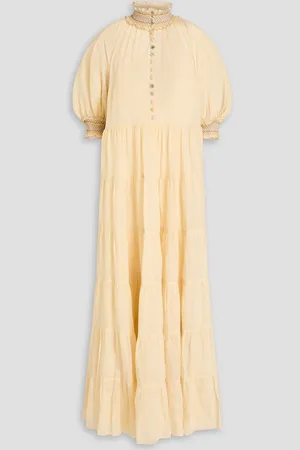 ZIMMERMANN Tiered ramie maxi dress - White - 4