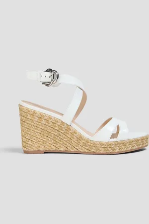 Stuart Weitzman Zuzu croc-effect leather espadrille wedge sandals - - EU 40
