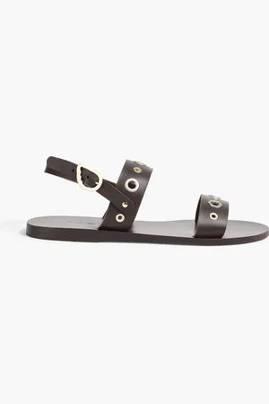 Ancient Greek Sandals Dinami eyelet-embellished leather slingback sandals - Brown - EU 36