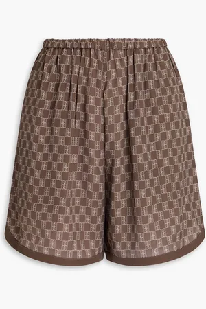 By Malene Birger Sioni printed crepe de chine shorts - - DE 32