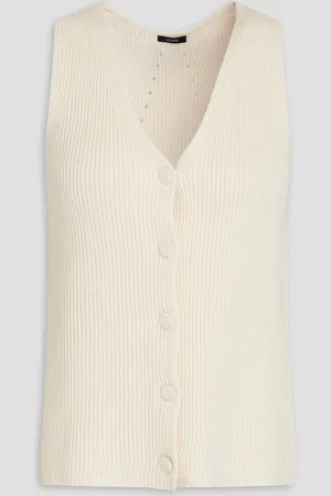 Joseph Ribbed linen-blend vest - White - L