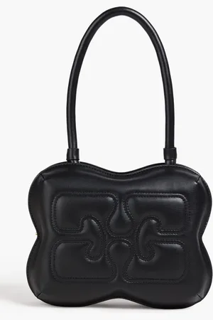 Ganni Butterfly leather-blend shoulder bag - - OneSize