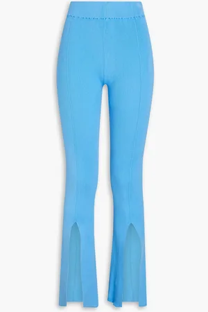 REMAIN Birger Christensen Omly ribbed-knit flared pants - Blue - DE 38