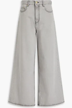 Ganni High-rise wide-leg jeans - Gray - 24