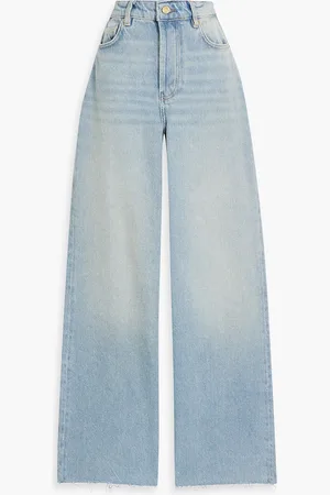 Ganni Faded high-rise wide-leg jeans - Blue - 30