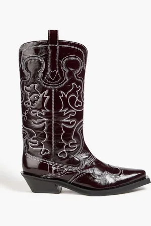 Ganni Embroidered cowboy boots - - EU 38