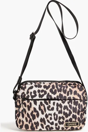 Ganni Leopard-print shell shoulder bag - - OneSize