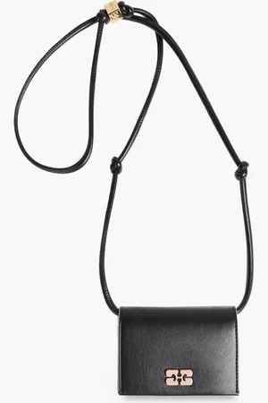 Ganni Leather-blend cardholder - - OneSize
