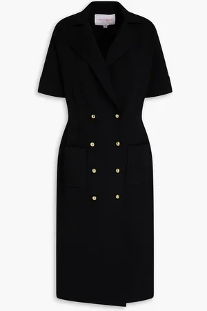 Carolina Herrera Double-breasted wool-blend midi dress - - S