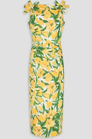 Carolina Herrera Floral-print cotton-blend poplin midi dress - - US 4