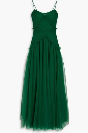 ZAC Zac Posen Pleated tulle gown - Green - US 10