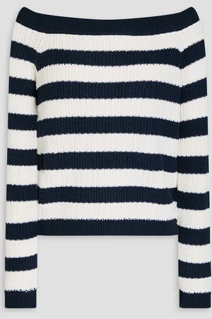 Carolina Herrera Striped silk and cotton-blend sweater - Blue - M