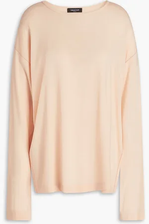 Fabiana Filippi Sablé bead-embellished stretch-crepe top - Neutral - IT 38