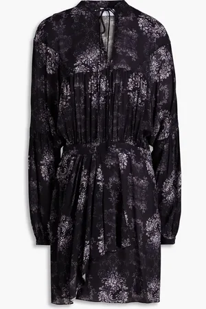 IRO Gul wrap-effect printed crepe de chine mini dress - - FR 32