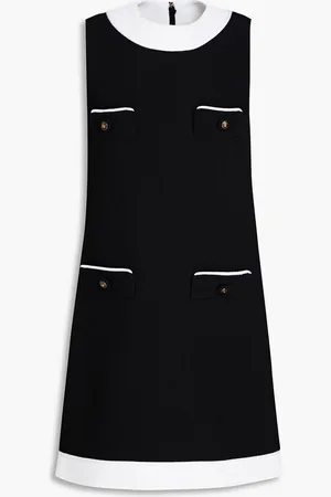 Moschino Button-embellished crepe mini dress - - IT 44